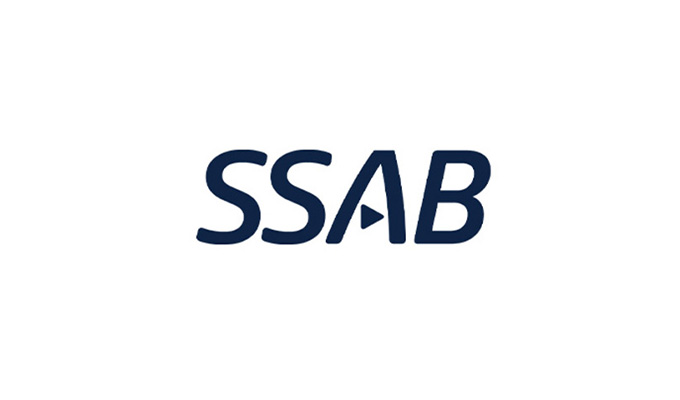 Industrial innovation leader SSAB logo and sign